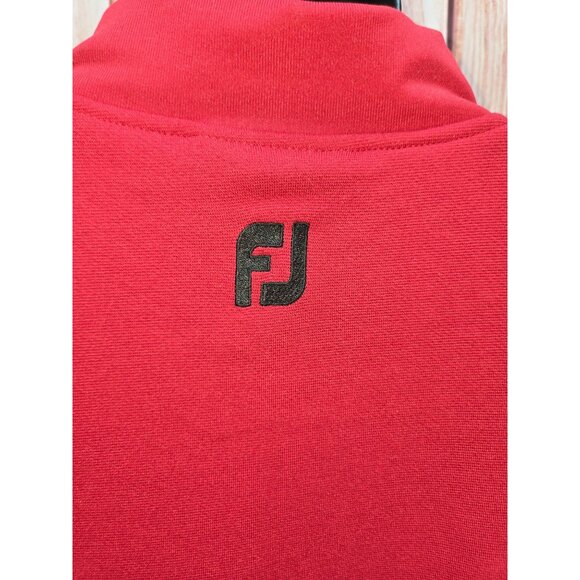 Footjoy Mens Red Golf Mock Sweater XL - Timarron Country Club - Picture 5 of 9